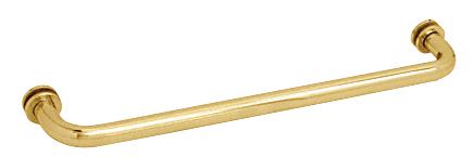 CRL 24" Polished Brass (BM Series) Tubular Single-Sided Towel Bar with Metal Washers