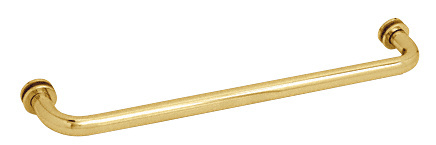 CRL 24" Unlacquered Brass (BM Series) Tubular Single-Sided Towel Bar with Metal Washers