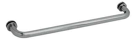 CRL 24" Polished Nickel (BM Series) Tubular Single-Sided Towel Bar with Metal Washers