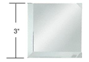 CRL 3" Mirror Square Beveled on 2 Sides