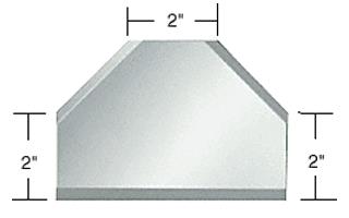 CRL 2" Mirror T-Connector Beveled on 3 Sides