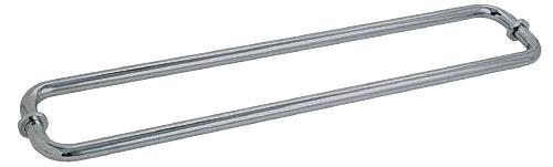 CRL Brushed Nickel 30" BM Series Back-to-Back Tubular Towel Bars With Metal Washers