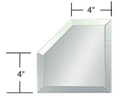 CRL 4" Mitered Mirror Corner Beveled on All Sides