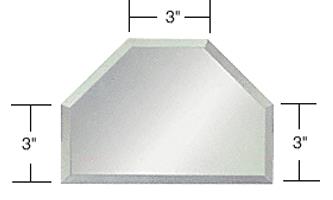 CRL 3" Mirror T-Connector Beveled on All Sides