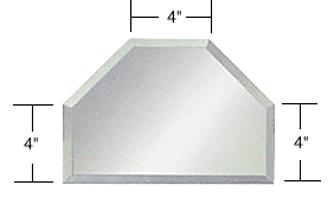 CRL 4" Mirror T-Connector Beveled on All Sides