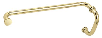 CRL Polished Brass 6" Pull Handle and 18" Towel Bar BM Series Combination With Metal Washers