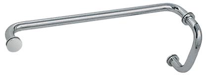 CRL "BM" Polished Nickel 6" Pull Handle 18" Towel Bar Combination with Metal Washers