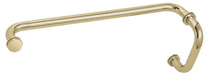 CRL Satin Brass 6" Pull Handle and 18" Towel Bar BM Series Combination With Metal Washers
