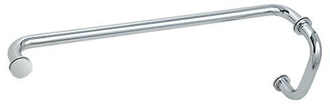 CRL Polished Chrome 6" Pull Handle and 22" Towel Bar BM Series Combination With Metal Washers