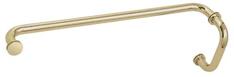 CRL Satin Brass 6" Pull Handle and 24" Towel Bar BM Series Combination With Metal Washers