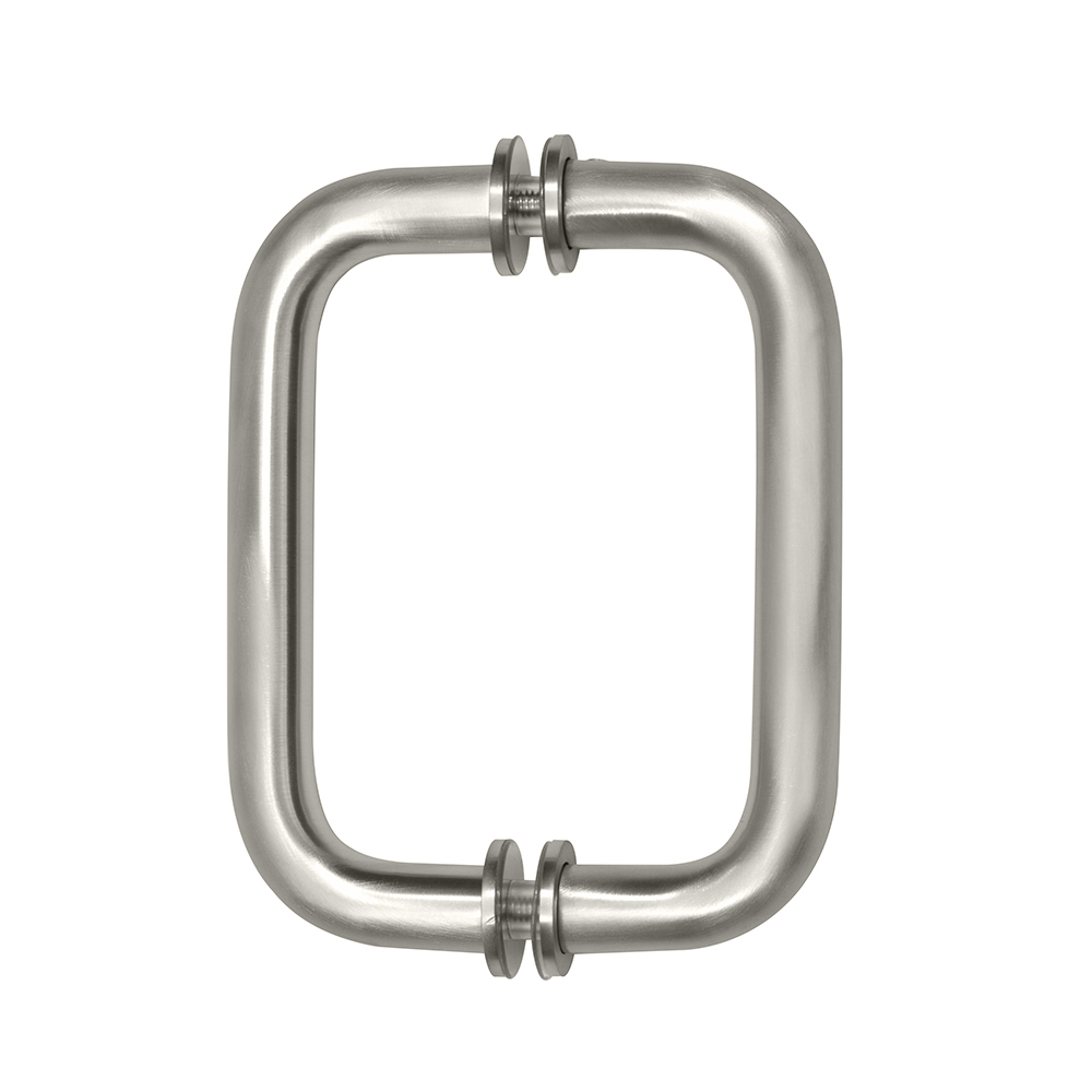 CRL 6" Satin Nickel (BM Series) Tubular Back-To-Back Pull Handle with Metal Washers