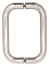 CRL 6" Brushed Nickel (BM Series) Back-to-Back Tubular Handle without Metal Washers