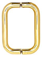 CRL 6" Polished Brass (BM Series) Back-to-Back Tubular Handle without Metal Washers