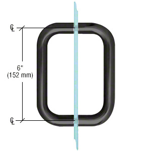 CRL 6" Matte Black (BM Series) Back-to-Back Tubular Handle without Metal Washers