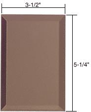 CRL Single Blank Without Screw Holes Glass Mirror Plate-Bronze