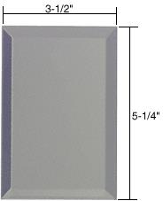 CRL Single Blank Without Screw Holes Glass Mirror Plate-Gray