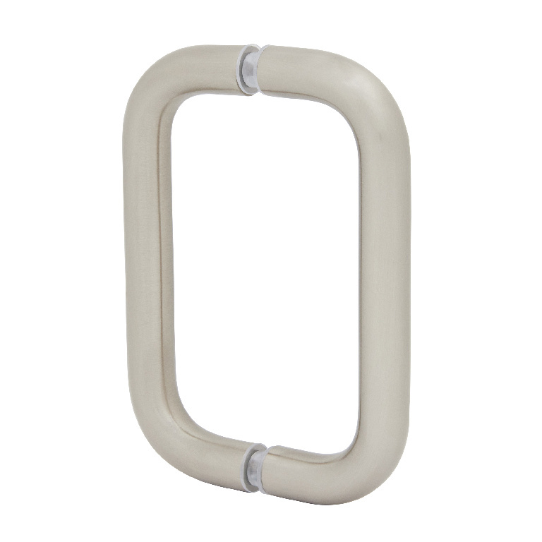 CRL Brushed Nickel 6" Back-To-Back Solid Brass 3/4" Diameter Pull Handles without Metal Washers