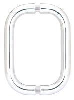CRL Polished Chrome 6" Back-To-Back Solid Brass 3/4" Diameter Pull Handles without Metal Washers