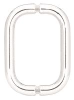 CRL Polished Nickel 6" Back-To-Back Solid Brass 3/4" Diameter Pull Handles without Metal Washers
