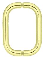 CRL Satin Brass 6" Back-To-Back Solid Brass 3/4" Diameter Pull Handles without Metal Washers