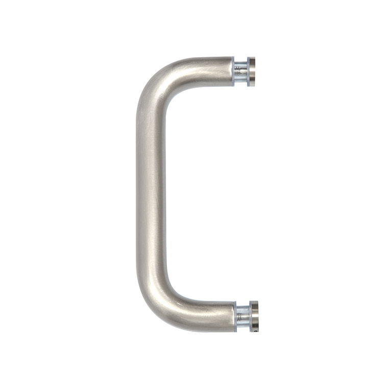 CRL 6" Brushed Nickel Single-Sided Solid 3/4" Diameter Pull Handles without Metal Washers