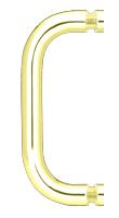 CRL 6" Brass Single-Sided Solid 3/4" Diameter Pull Handles without Metal Washers