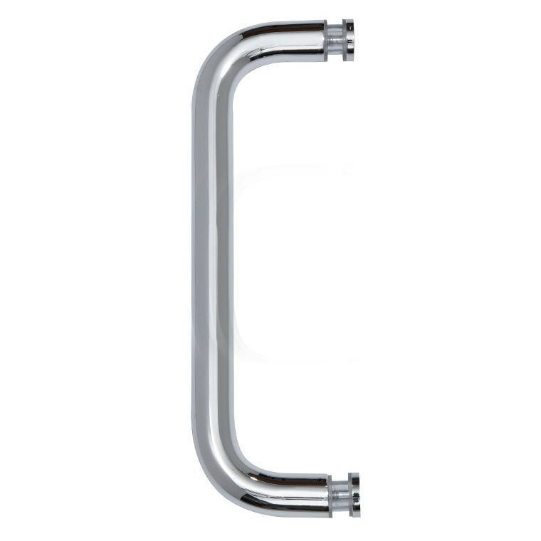 CRL 8" Polished Chrome Single-Sided Solid 3/4" Diameter Pull Handle without Metal Washers