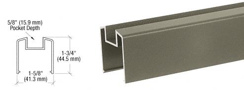 CRL Beige Gray 200, 300, 350, and 400 Series Bottom Rail for Glass - 20 ft Long