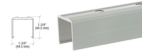 CRL Agate Gray Pre-Punched Bottom Rail for Pickets