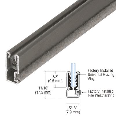 CRL-Sash Bronze Universal Storm Window Frame - 12 ft long