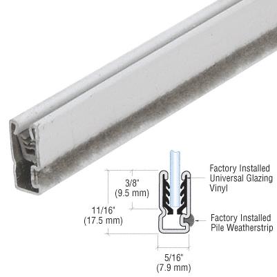CRL-Sash White Universal Storm Window Frame - 12 ft long