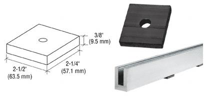 CRL Aluminum Base Shoe Drain Blocks in Black
