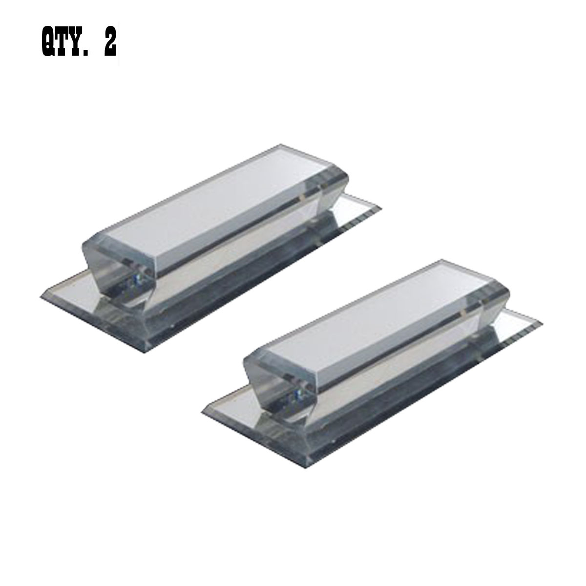 Clear Acrylic Beveled Large Stick-On Mirror Pull - Pack of 2