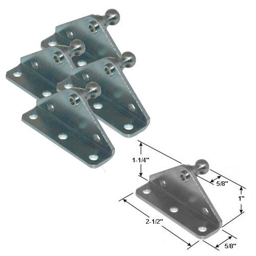 Gordon Glass&#174; 10MM Ball Stud Bracket for Gas Prop/Strut - 4 Pack