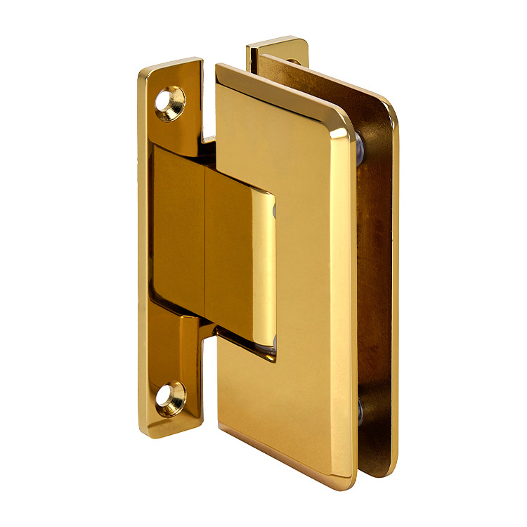 CRL Cologne 037 Series Unlacquered Brass Wall Mount Shower Door Hinge