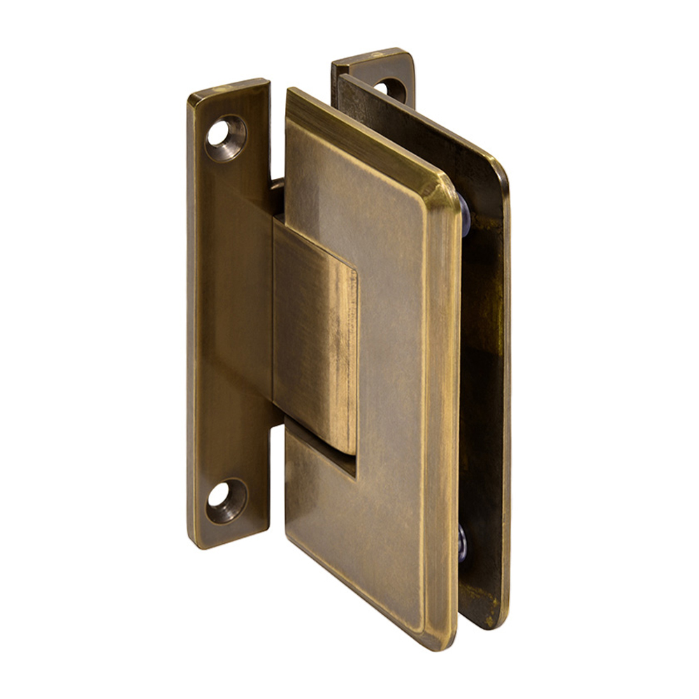 CRL Cologne 037 Series Vintage Brass Wall Mount Shower Door Hinge