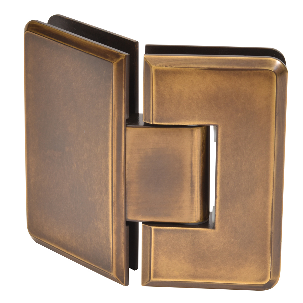 CRL Cologne 045 Series Vintage Brass 135&#176; Glass-to-Glass Hinge
