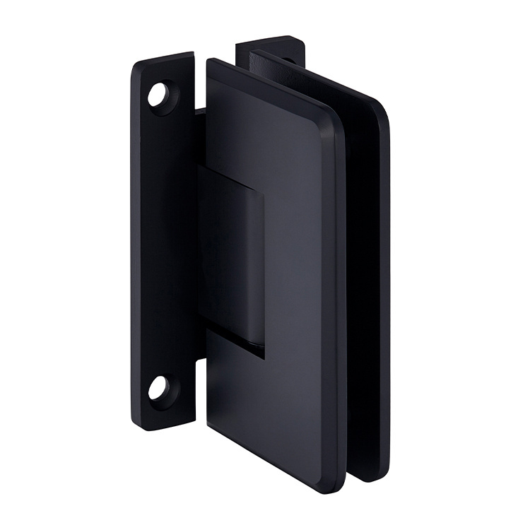 CRL Matte Black Cologne 537 Series Wall Mount Full Back Plate Standard Shower Door Hinge with 5&#186; Offset