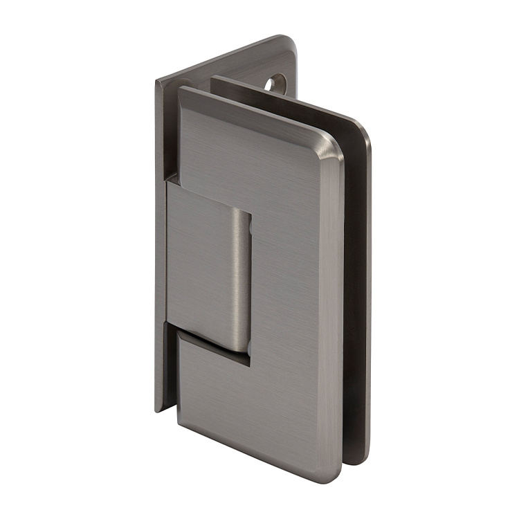 CRL Brushed Nickel Cologne 544 Series 5º Pre-Set Wall Mount Offset Back Plate Hinge