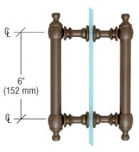 CRL Oil Rubbed Bronze 6" Colonial Style Back-to-back Pull Handle