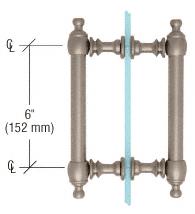 CRL Brushed Nickel 6" Colonial Style Back-to-back Pull Handle