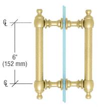 CRL Satin Brass 6" Colonial Style Back-to-back Pull Handle
