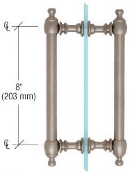 CRL Brushed Nickel 8" Colonial Style Back-to-Back Pull Handle