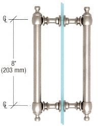 CRL Polished Nickel 8" Colonial Style Back-to-Back Pull Handle