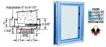 CRL Kynar Painted (Specify) Aluminum Clamp-On Frame Interior Glazed Vision Window