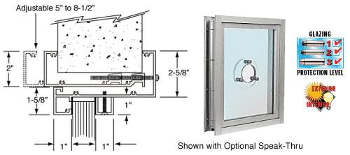 CRL Satin Anodized Aluminum Clamp-On Frame Exterior Glazed Vision Window