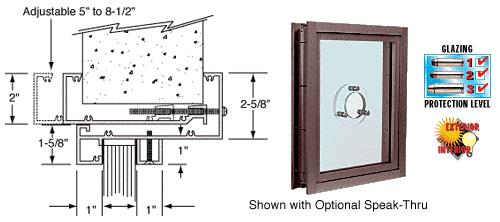 CRL Duranodic Bronze Aluminum Clamp-On Frame Exterior Glazed Vision Window