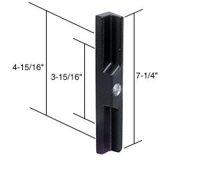 CRL Black Outside Pull, 3-15/16" or 4-15/16" Screw Holes, Diecast