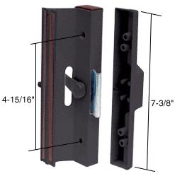 CRL Black Clamp-Style Surface Mount Sliding Glass Door Handle 4-15/16" Screw Holes