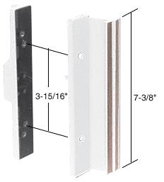 CRL Sliding Glass Patio Door Handle, Mortise Style, 3-15/16" Screw Holes, White